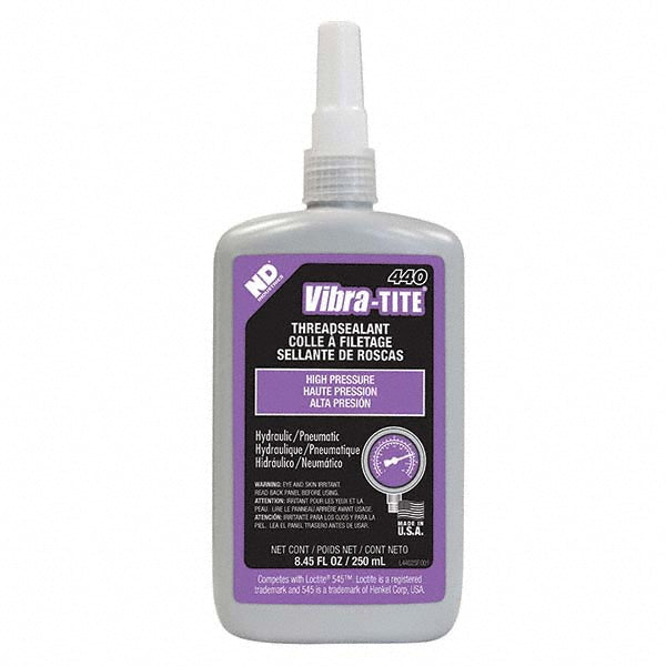 Vibra-Tite 44025 Threadlocker: Purple, Liquid, 250 mL, Bottle