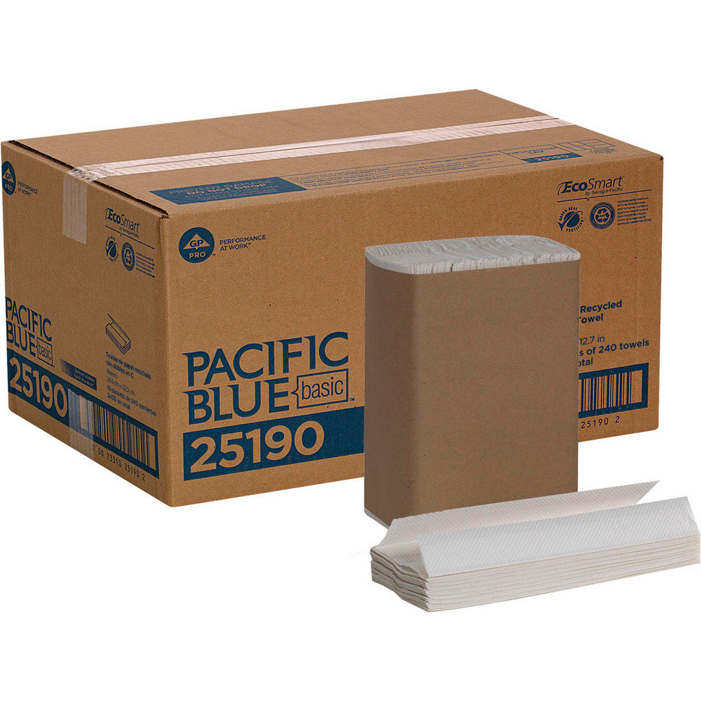 Georgia Pacific 25190 Pacific Blue Basic C-Fold Recycled Paper Towel