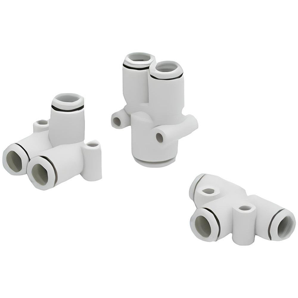 SMC PNEUMATICS KQ2U10-00A Push-to-Connect Y Connector: 10 mm Tube OD