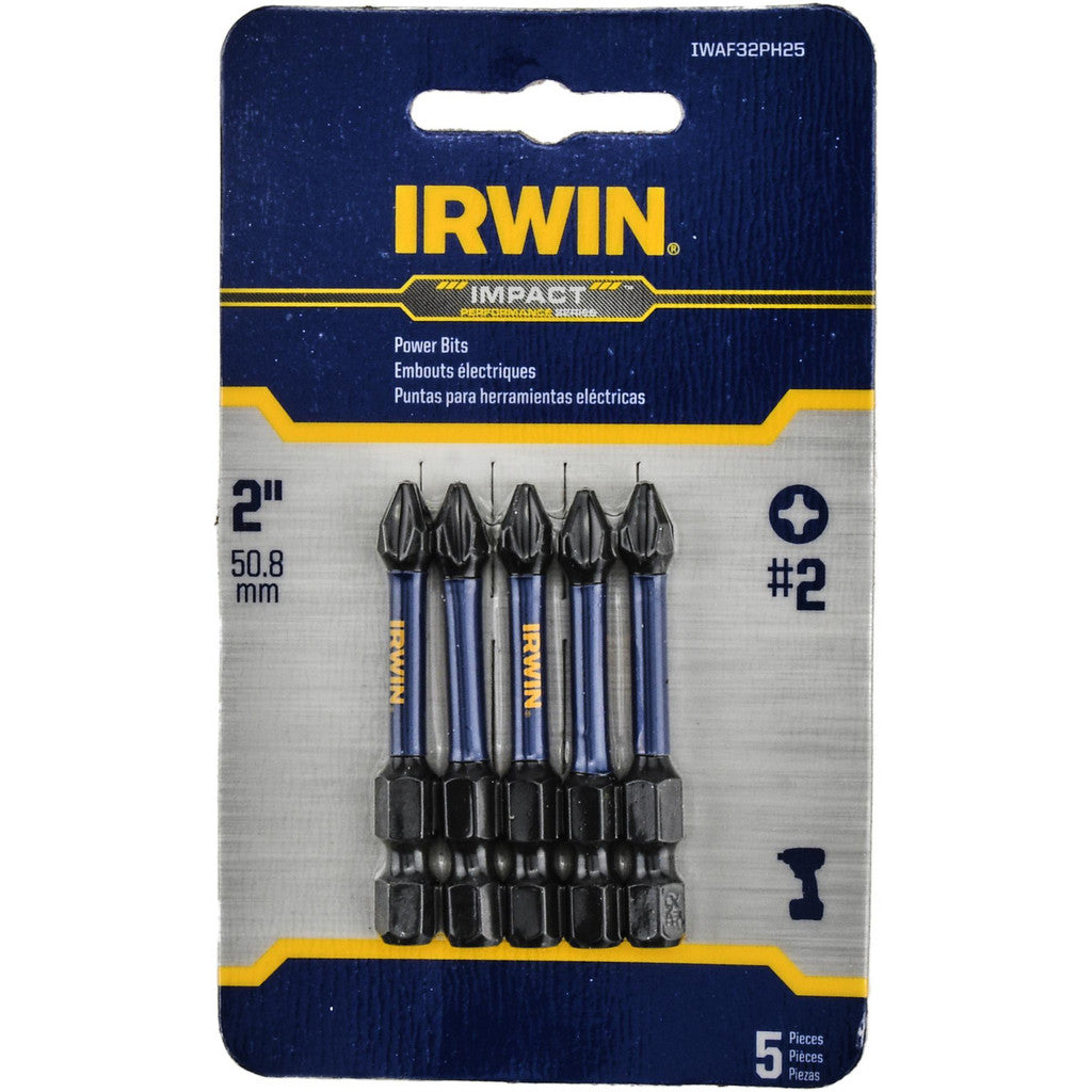 Irwin IWAF32PH25 Power Screwdriver Bit: Phillips Bit, #2 Phillips