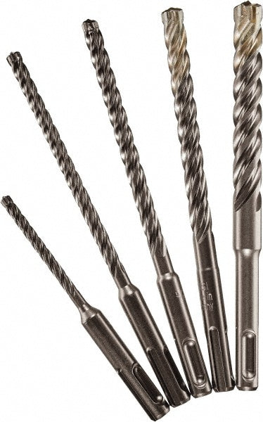 Milwaukee Tool 48-20-7498 3/16, 1/4, 5/16, 3/8 & 1/2" Dia, SDS-Plus Shank, Steel Rotary & Hammer Drill Bit