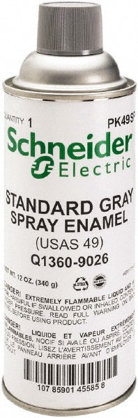 Square D PK49SP Enamel Spray Paint: Gray, Flat