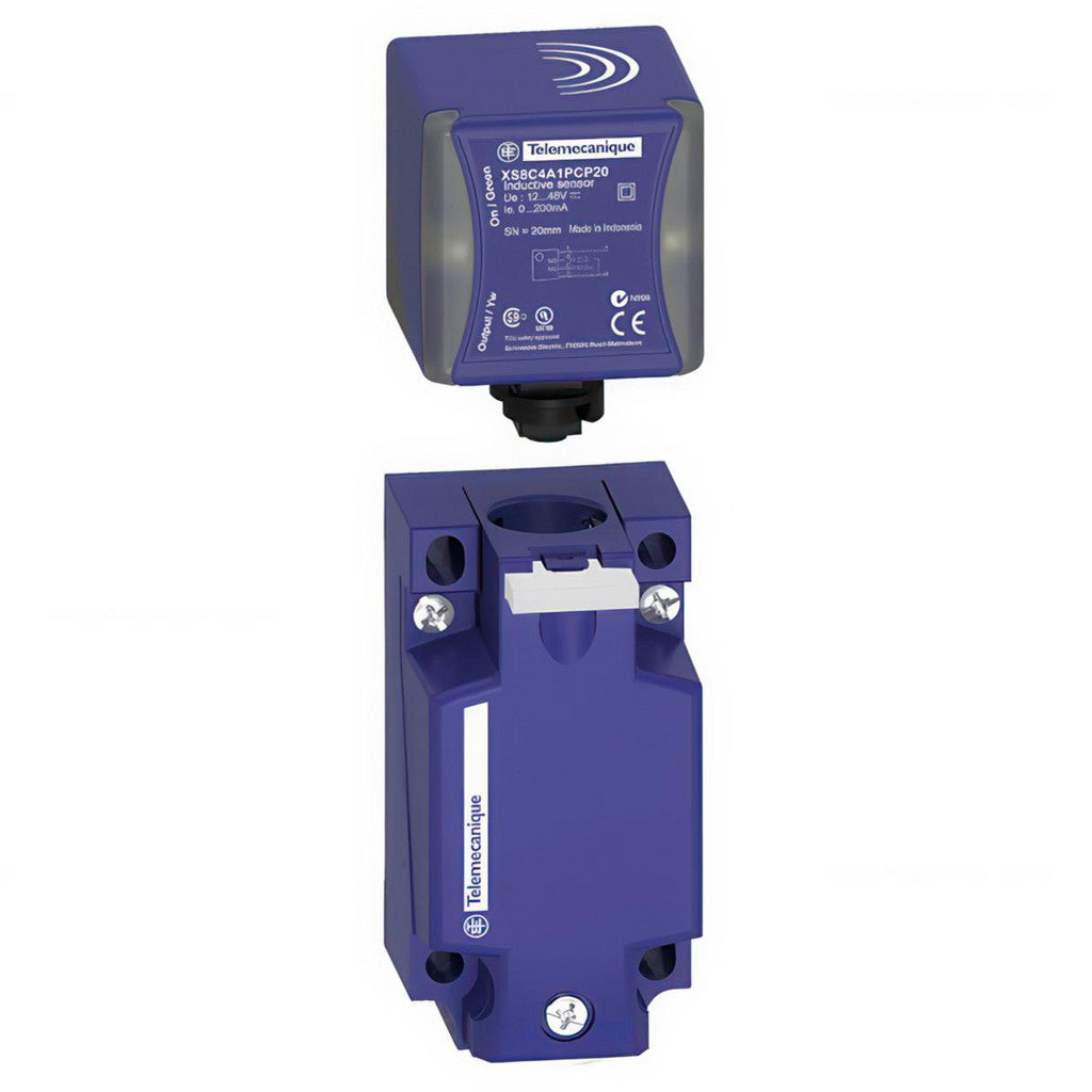 Telemecanique Sensors XS8C4A1MPN12 Inductive Proximity Sensor: Rectangular, 20 mm Detection Distance