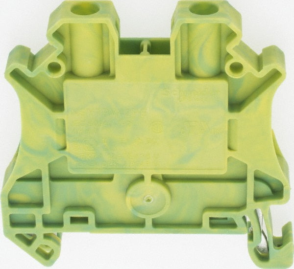 Schneider Electric NSYTRV42PE 1 Pole, 1,000 Volt, -40 to 266°F, DIN Rail Mount, Polyamide Grounding Terminal Block
