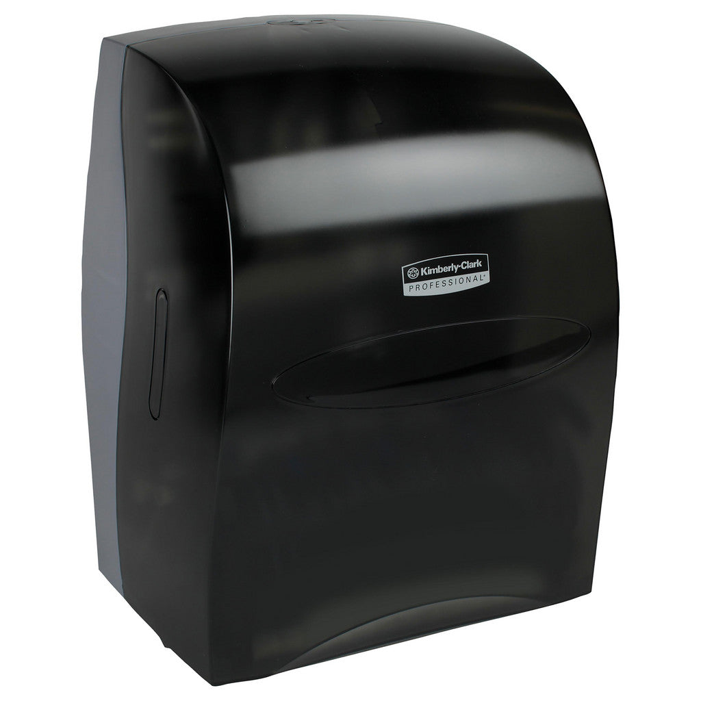 Kimberly-Clark Professional 9990 Sanitouch Manual Hard Roll Towel Dispenser, Black, for 1.5" Core Roll Towels, 12.63" x 16.13" x 10.2"