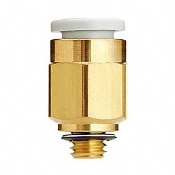 SMC PNEUMATICS KQ2H04-M6A Push-to-Connect Straight: M6x1.1, 5/32" Tube OD (Pack of 10)