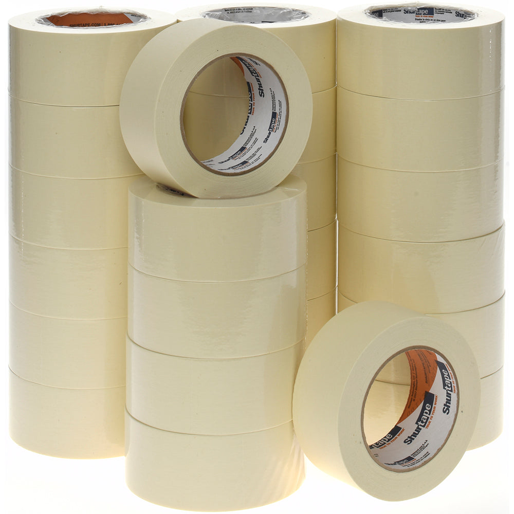 Shurtape 101536 Masking Tape: 48.00 mm Wide, 180' Long, 4.8 mil Thick, Tan