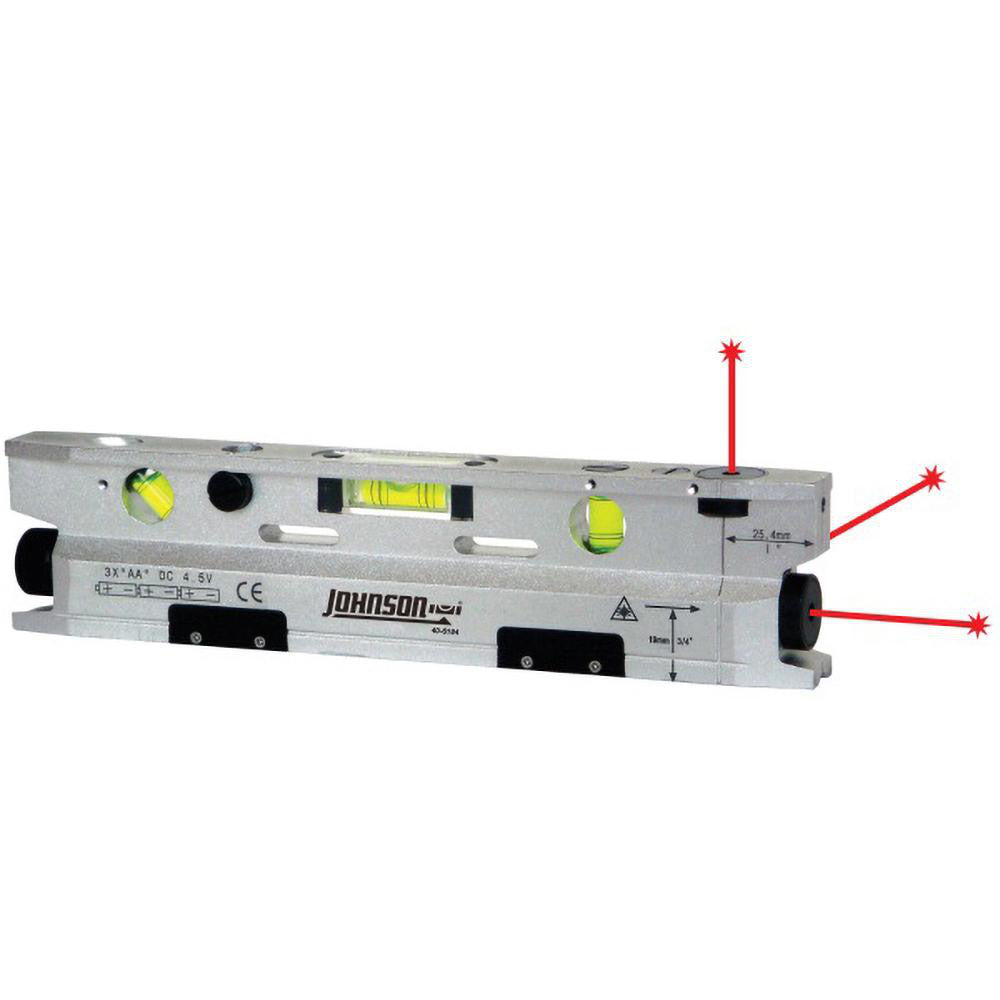 Johnson Level & Tool 40-6184 Torpedo Laser Level: 3 Beams, Class III, Red Beam