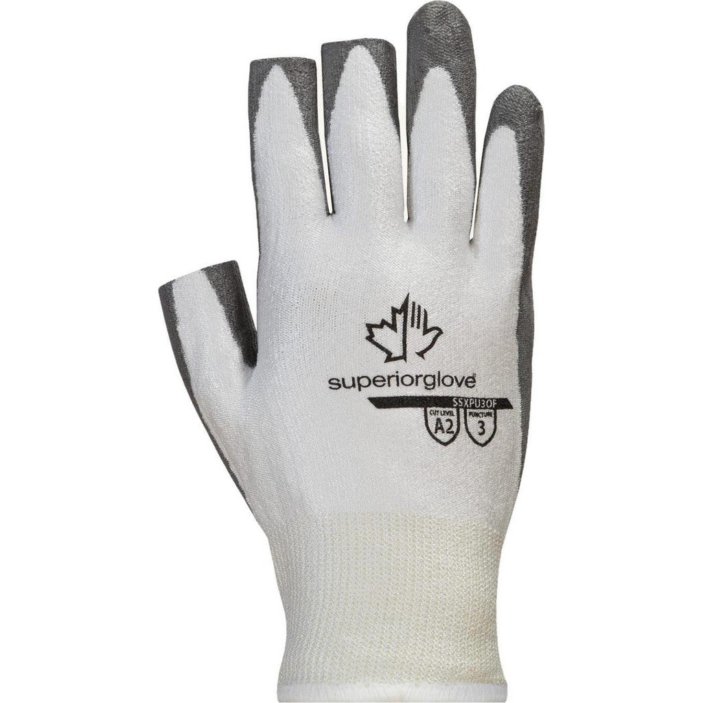 Superior Glove Works SSXPU3OF-6 Cut & Puncture-Resistant Gloves: Superior Glove Works SSXPU3OF, Size X-Small, ANSI Cut A2, ANSI Puncture 3, Polyurethane, Dyneema