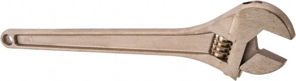 Ampco W-74 Adjustable Wrench: 15" OAL, 1-11/16" Jaw Capacity, Non-Sparking