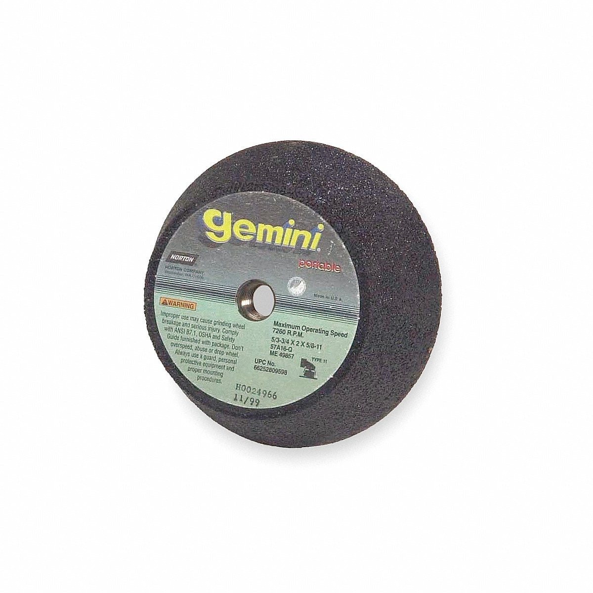 Norton Flaring Cup Wheel 6 In Dia x 2 In T AO 16 G (66252809618)