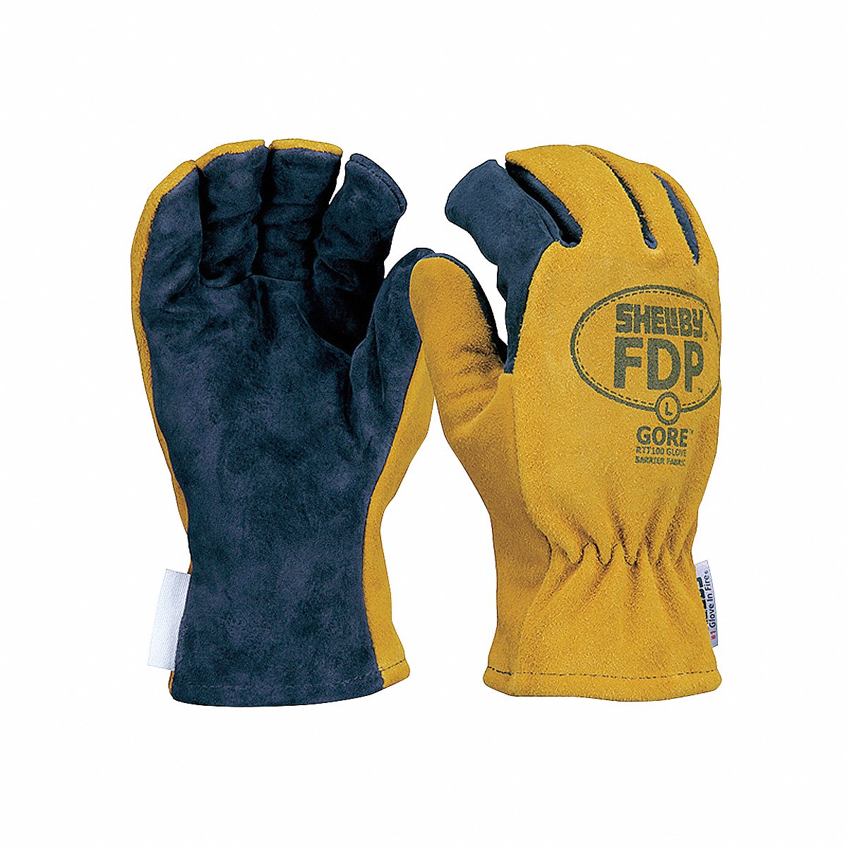 Shelby Firefighters Gloves, L, Pigskin Lthr, Pr (5226L)