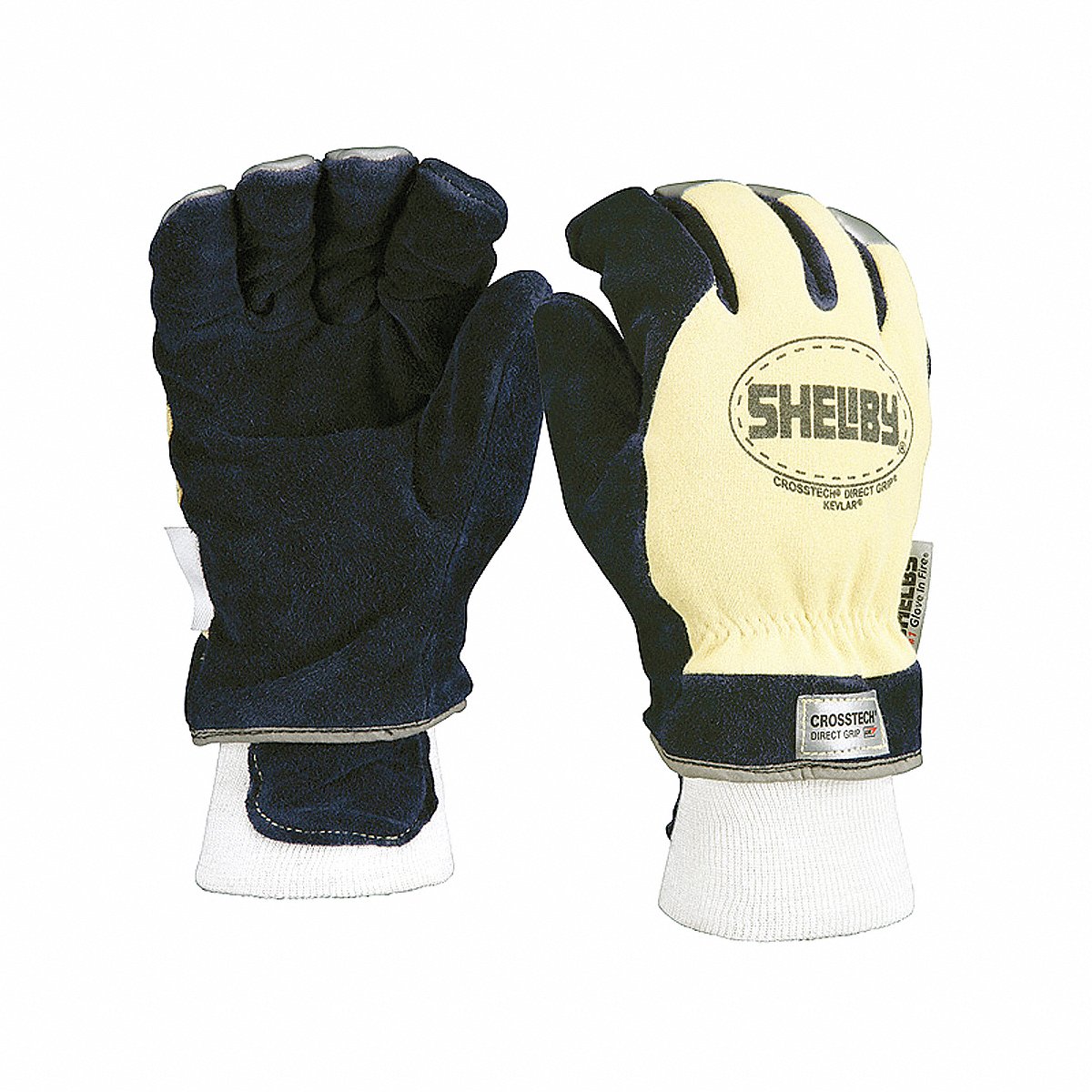 Shelby Firefighters Gloves, L, Cowhide Lthr, Pr (5284L)