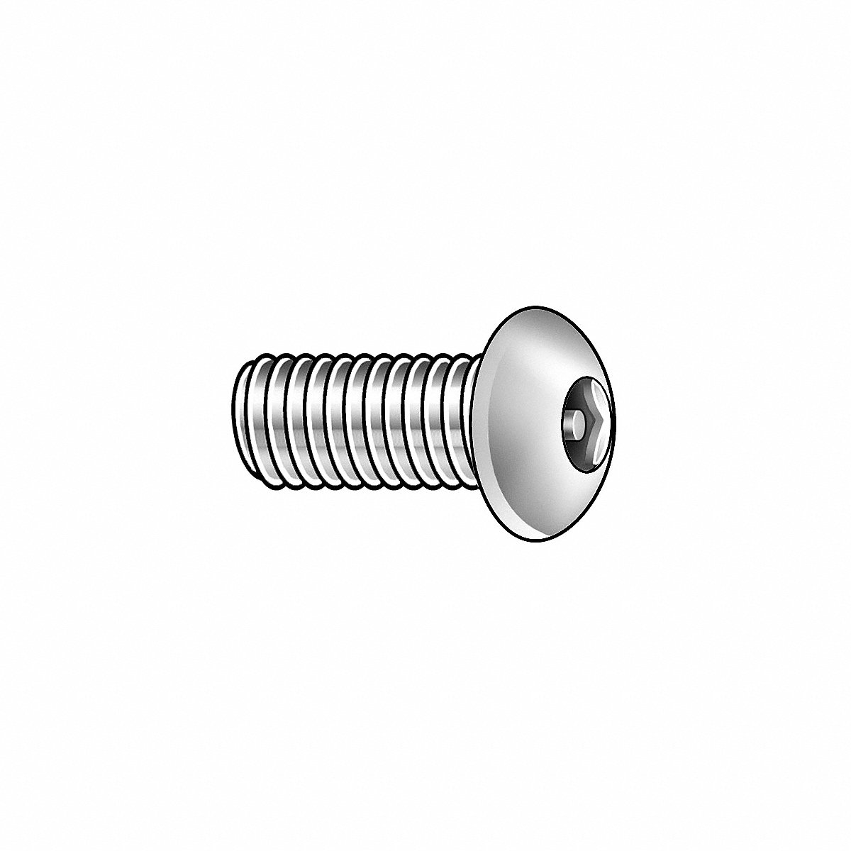 Tamper-pruf Screw Mach Screw Btn 1/4-20 x 1/2 L PK25 (21520)