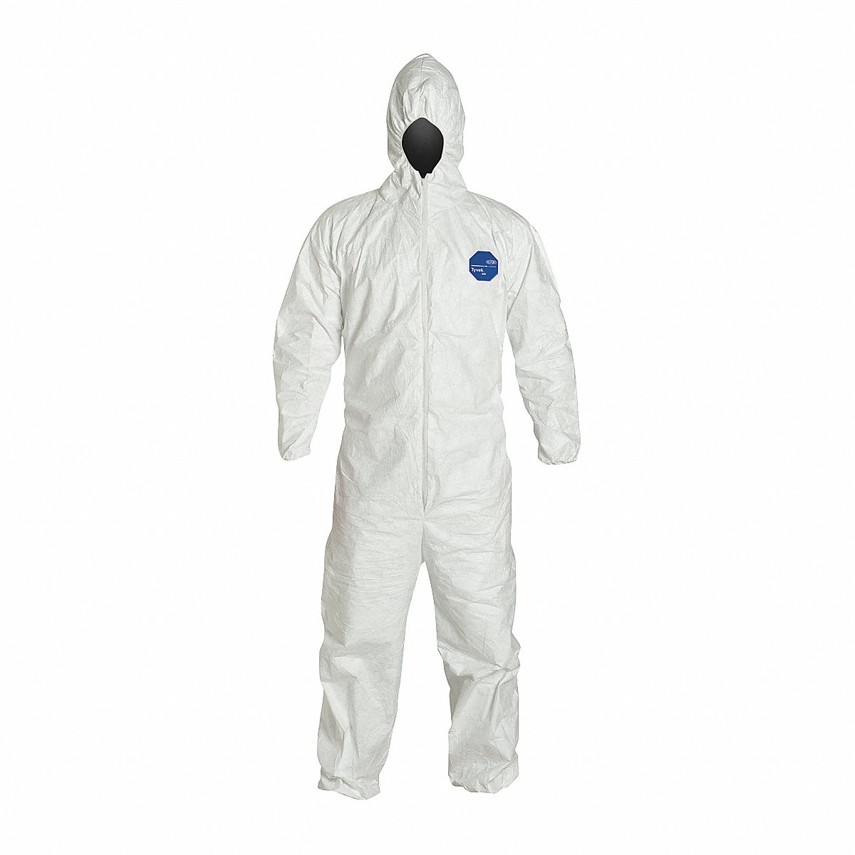 Dupont Hooded Coverall, Elastic, White, 2Xl, Pk25 (TY127SWH2X0025NF)