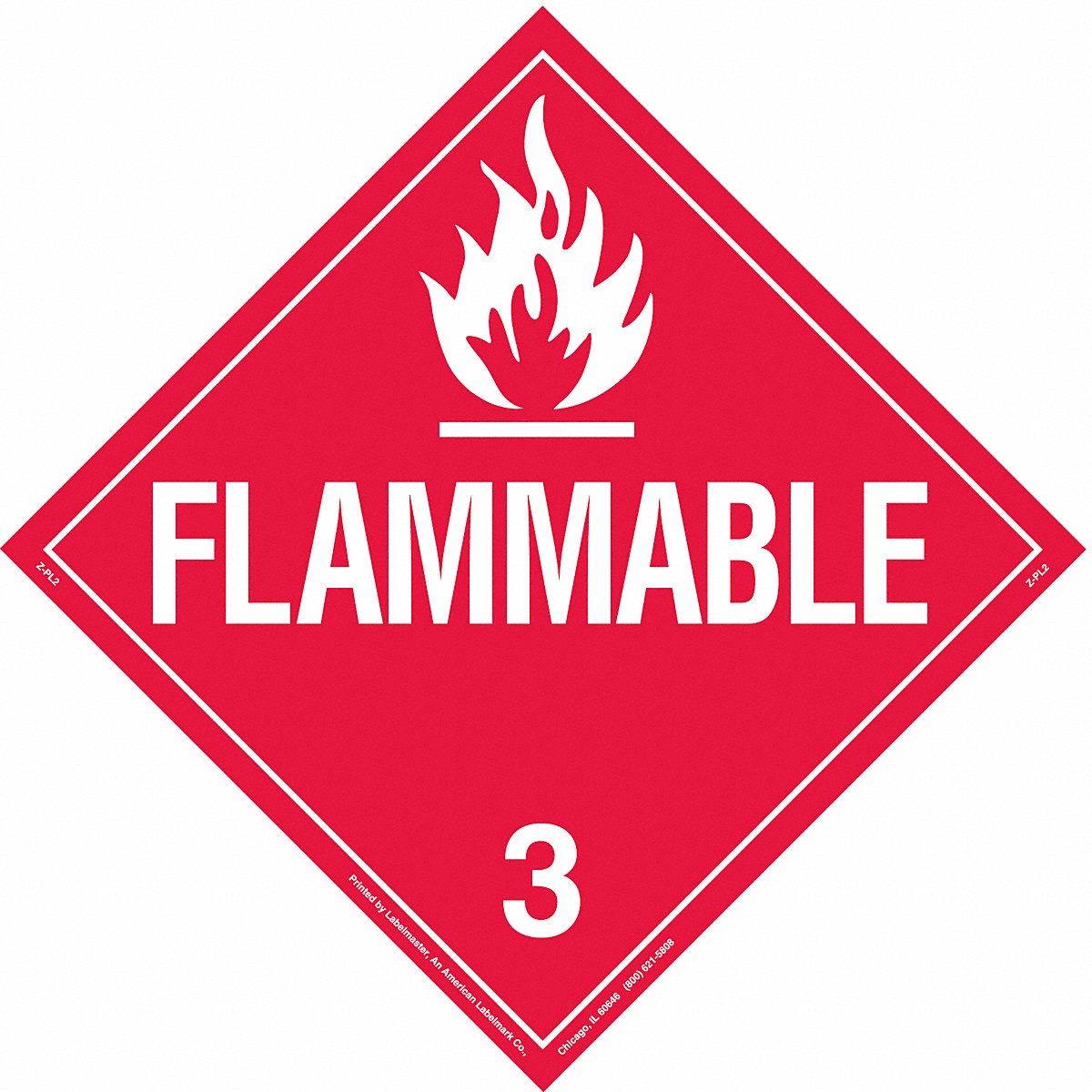 Brady DOT Container Placard 10-3/4 Label W (63443)