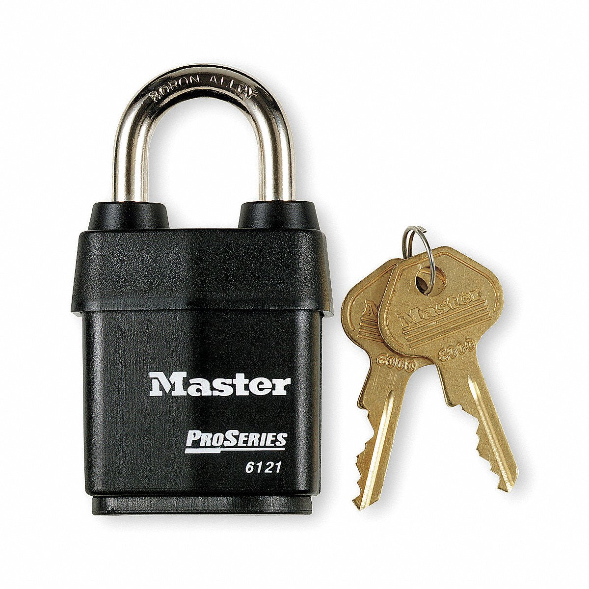 Master Lock Keyed Padlock 7/8 in Rectangle Black (6121KA)