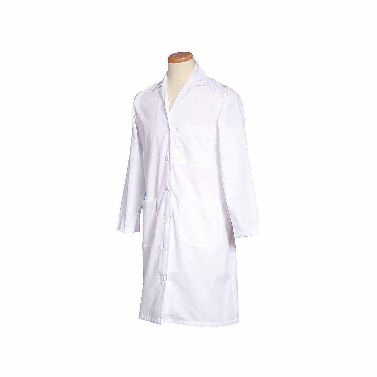 Fashion Seal Lab Coat, S, White, 39-1/2 In. L, 2 In (400 S)