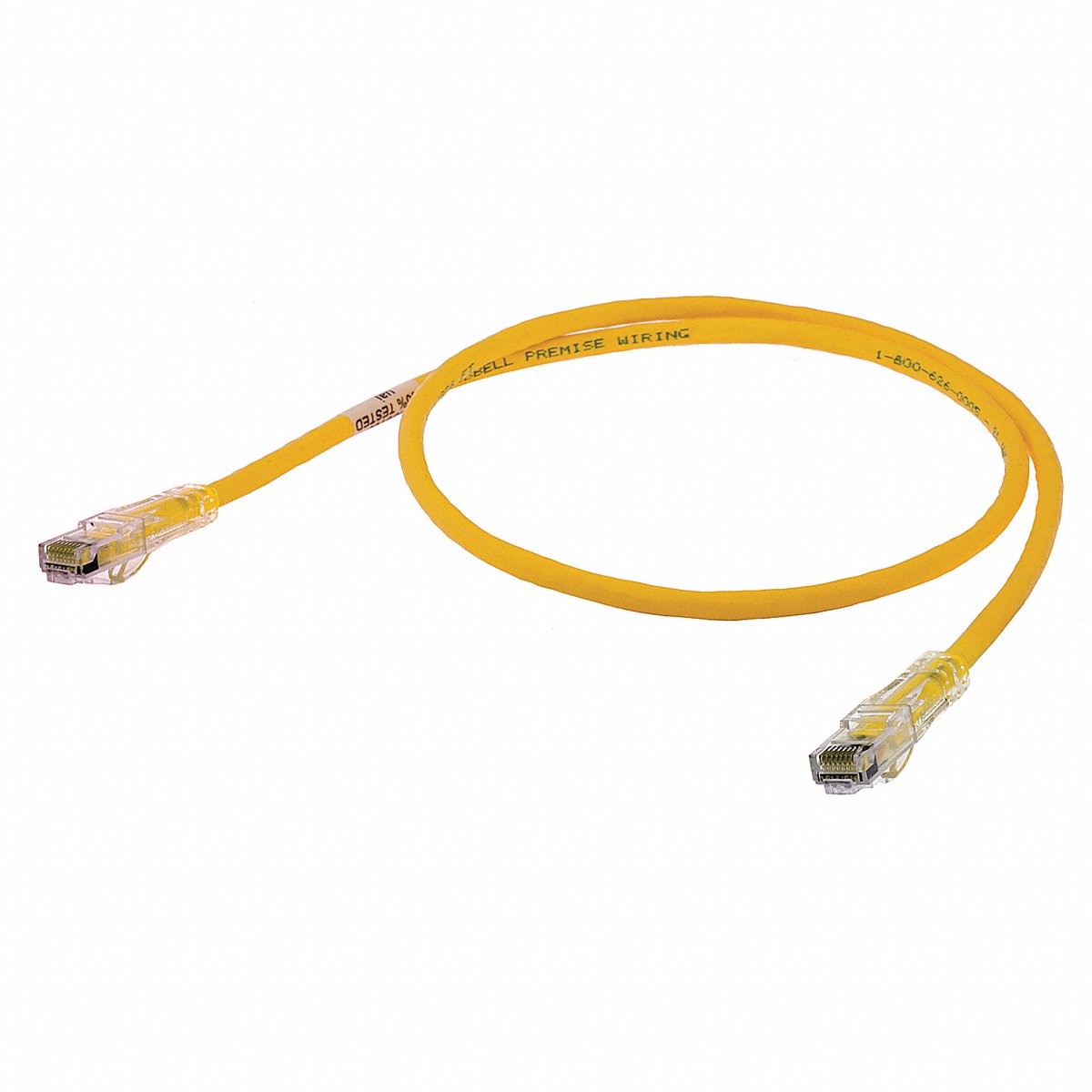 Hubbell Premise Wiring M 3399 Patch Cord Cat 6 Clear Boot Yellow 5 ft. (HC6Y05)