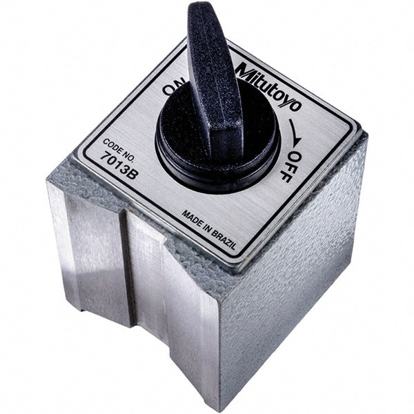 Mitutoyo 7013-10 Magnetic Indicator Base: 58.50 mm Base Length, 50.00 mm Base Width, Fine Adjustment & On, Off Switch