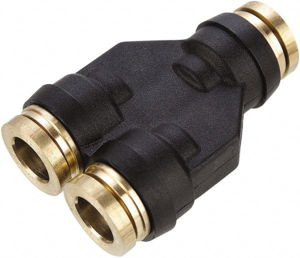 Parker 362PTC-6 Push-To-Connect Tube to Tube Tube Fitting: Union Y, 3/8" OD