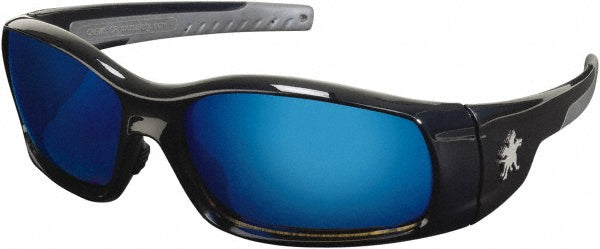 MCR Safety SR118B Safety Glasses: Scratch-Resistant, Polycarbonate, Blue Mirror Lenses, Full-Framed