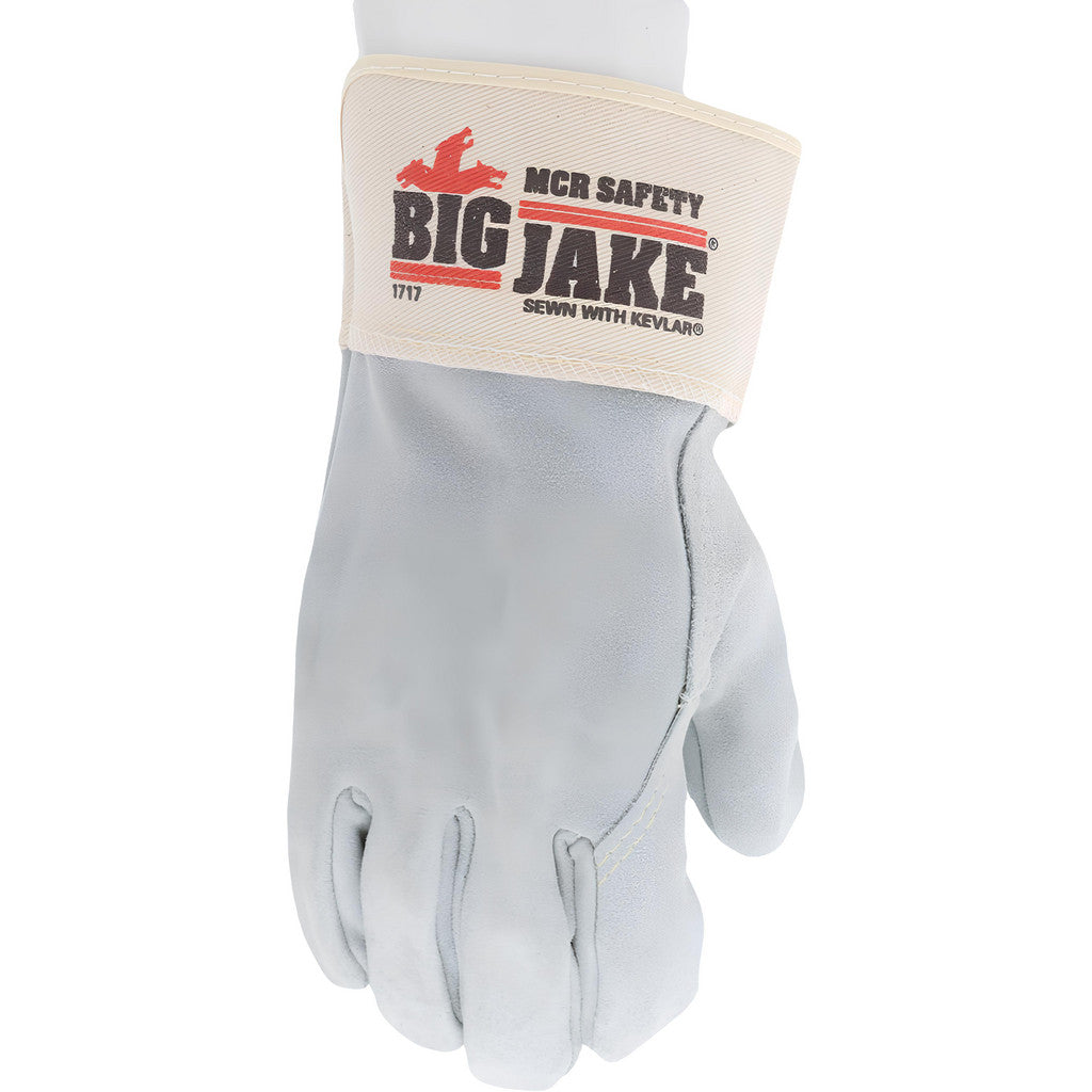 MCR Safety Work Gloves: Memphis 1717, Size X-Large, Fleece Lined, Cowhide Leather, General Purpose