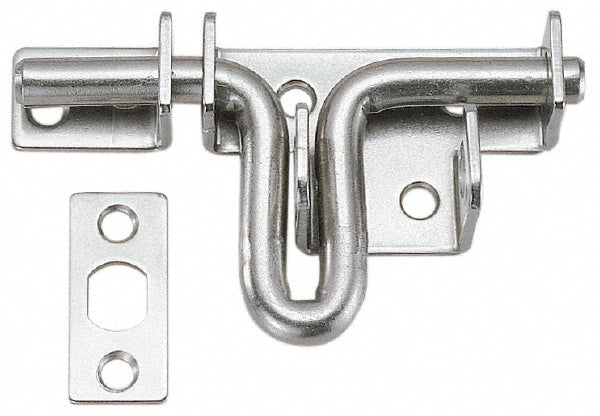 Sugatsune SSG-85 Gate Latches; Finish/Coating: Polished; Stainless; Overall Length: 1.811 in; Overall Width: 3.346 in; Overall Height: 1.4170 in; Hole Dia: 15/64; PSC Code: 5340; Set Screw Size: 3/16 x 1-3/16; Base Length: 53/64; Secondary Lock: No