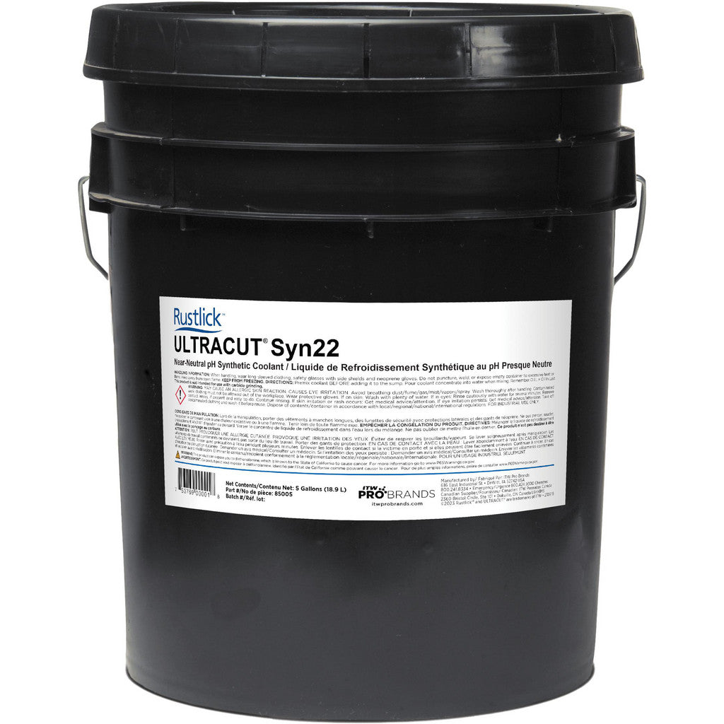 Rustlick 85005 Cutting & Metalworking Fluid: Rustlick Cutting Fluids, Synthetic, 5 gal Pail