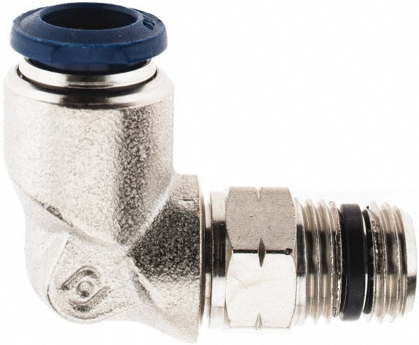Aignep USA 88110-06-04 Push-to-Connect Tube x Male x Tube x Male NPTF Swivel Elbow: NPTF, 3/8" Tube OD