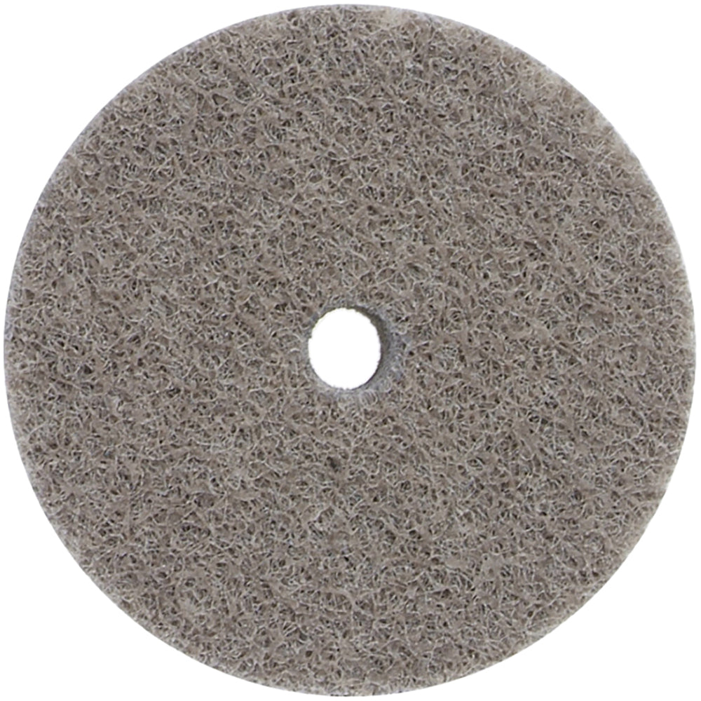Norton 66261058764 Deburring Wheel: 2" Dia, 1/2" Face Width, 1/4" Hole, 4 Density, Aluminum Oxide