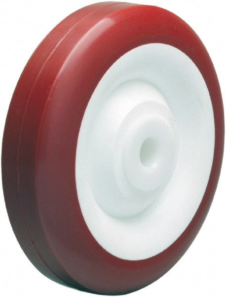 Hamilton W-513-NF-3/8 Caster Wheel: Polyurethane on Polypropylene, 5" Dia, 1-3/8" Wide, 3/8" Axle