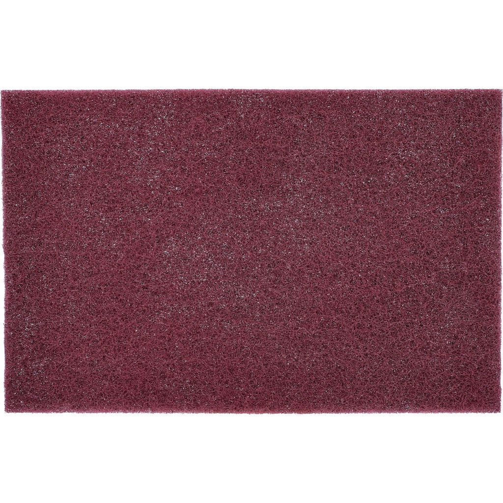 Norton 66261074700 Hand Sanding Pad: Non-Woven, Aluminum Oxide, Super Fine Grade, Maroon (Pack of 20)