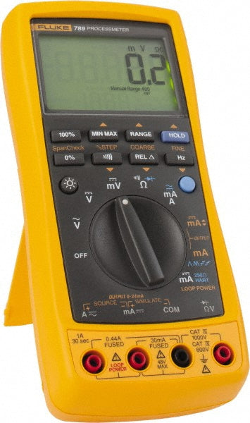 Fluke FLUKE-789 CAT III, Auto Ranging Average Responding Digital & Manual Ranging Multimeter: 1,000 VAC/VDC