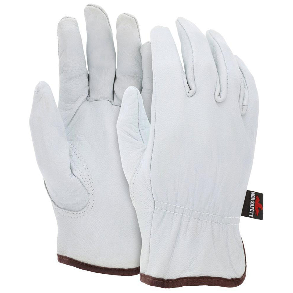 MCR Safety 3611L Work Gloves: Memphis 3611, Size Large, Goatskin Leather Lined, Goatskin Leather, General Purpose