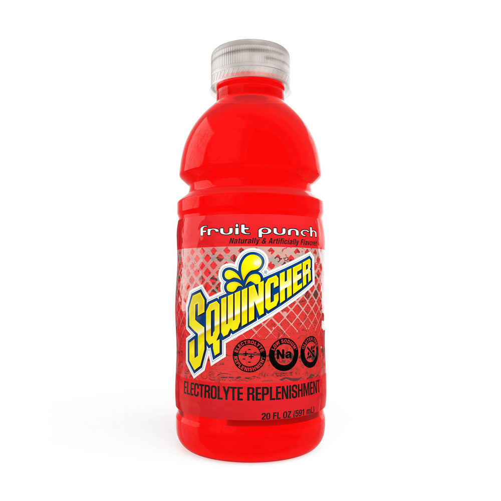 Sqwincher Sports Drink: 20 oz Bottle, Fruit Punch, Ready-to-Drink, Yields 20.00 oz - 159030535