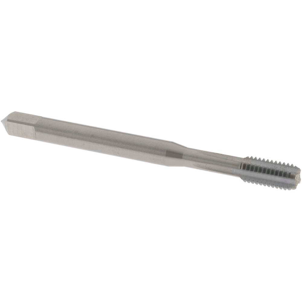 OSG 1006101400 Straight Flute Tap: M5x0.8 Metric Coarse, 4 Flute, Bottoming Chamfer, 6H Class of Fit, Solid Carbide, Bright/Uncoated Finish