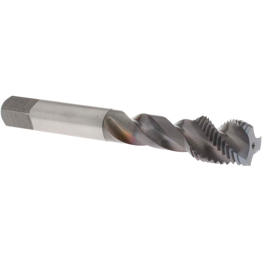 OSG 1762308 Spiral Flute Tap: 9/16-18 UNF, 3 Flutes, Modified Bottoming, 3B Class of Fit, Vanadium High Speed Steel, TICN Coated