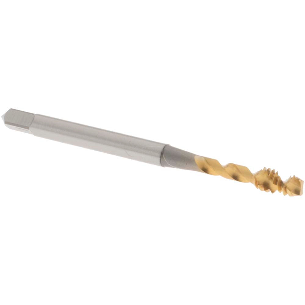 OSG 1732205 Spiral Flute Tap: #6-32 UNC, 2 Flutes, Modified Bottoming, 2B Class of Fit, Vanadium High Speed Steel, TIN Coated