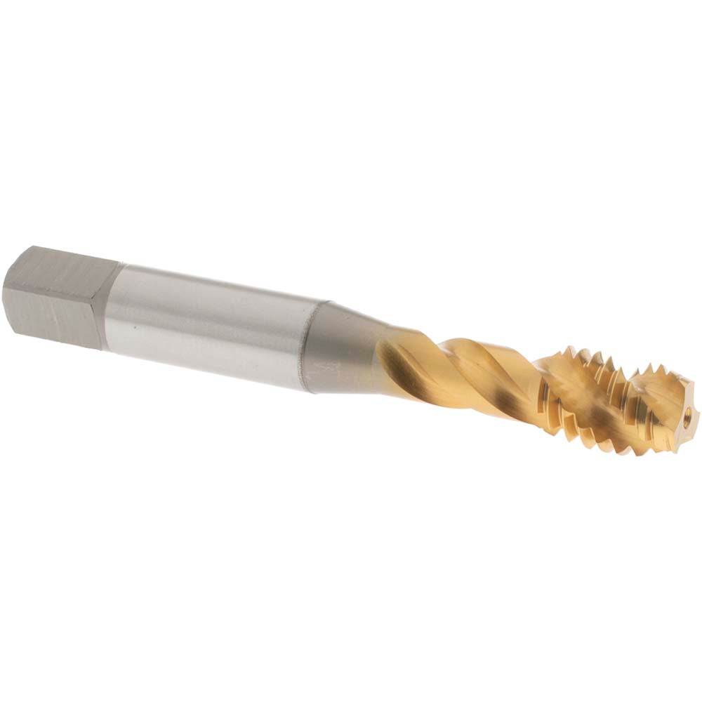 OSG 1733005 Spiral Flute Tap: 3/8-16 UNC, 3 Flutes, Modified Bottoming, 3B Class of Fit, Vanadium High Speed Steel, TIN Coated