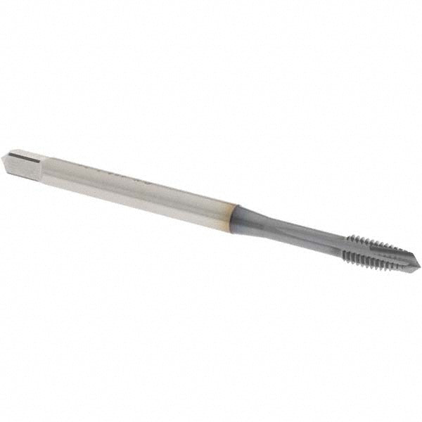 OSG 1111700308 Spiral Point Tap: M4x0.7 Metric, 3 Flutes, Plug Chamfer, 6H Class of Fit, HSS-E Vanadium, V Coated