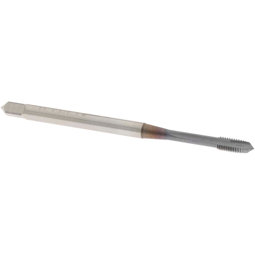 OSG 1111700108 Spiral Point Tap: M3x0.5 Metric, 3 Flutes, Plug Chamfer, 6H Class of Fit, HSS-E Vanadium, V Coated