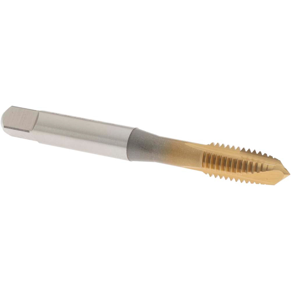 OSG 1751305 Spiral Point Tap: M8x1.25 Metric Coarse, 3 Flutes, Plug, 6H Class of Fit, Vanadium High Speed Steel, TiN Coated