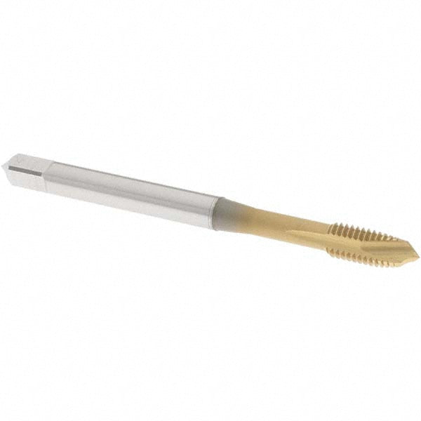 OSG 1750705 Spiral Point Tap: M5x0.80 Metric Coarse, 3 Flutes, Plug, 6H Class of Fit, Vanadium High Speed Steel, TiN Coated