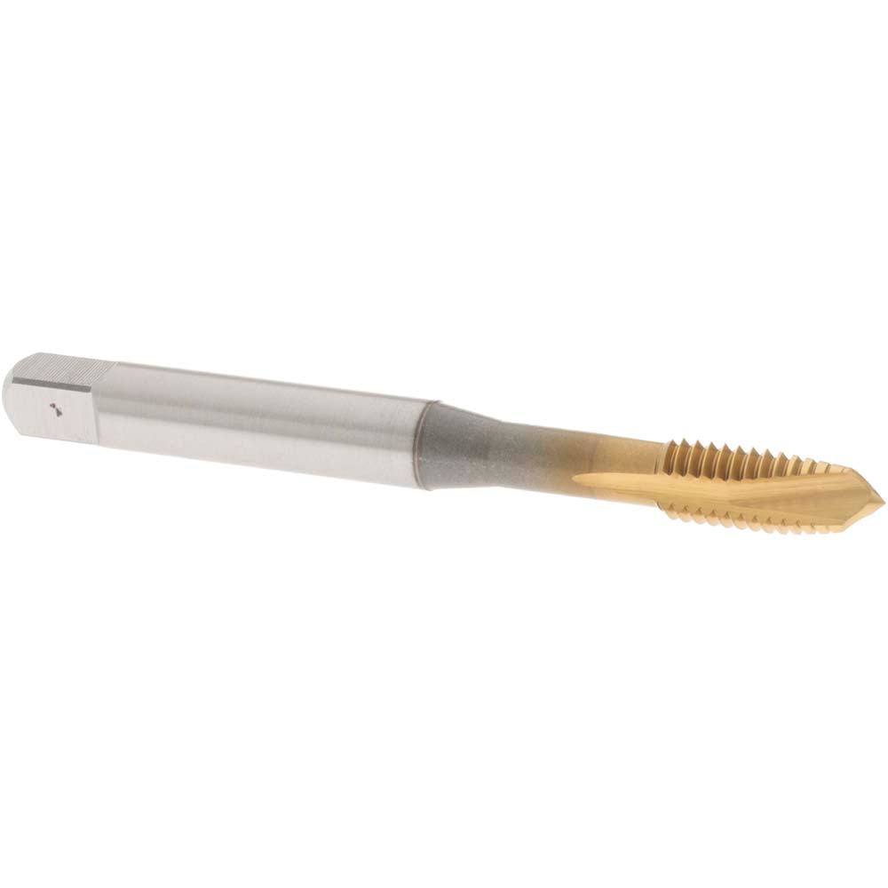 OSG 1751005 Spiral Point Tap: M6x1.00 Metric Coarse, 3 Flutes, Plug, 6H Class of Fit, Vanadium High Speed Steel, TiN Coated