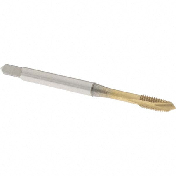OSG 1750405 Spiral Point Tap: M4x0.70 Metric Coarse, 3 Flutes, Plug, 6H Class of Fit, Vanadium High Speed Steel, TiN Coated