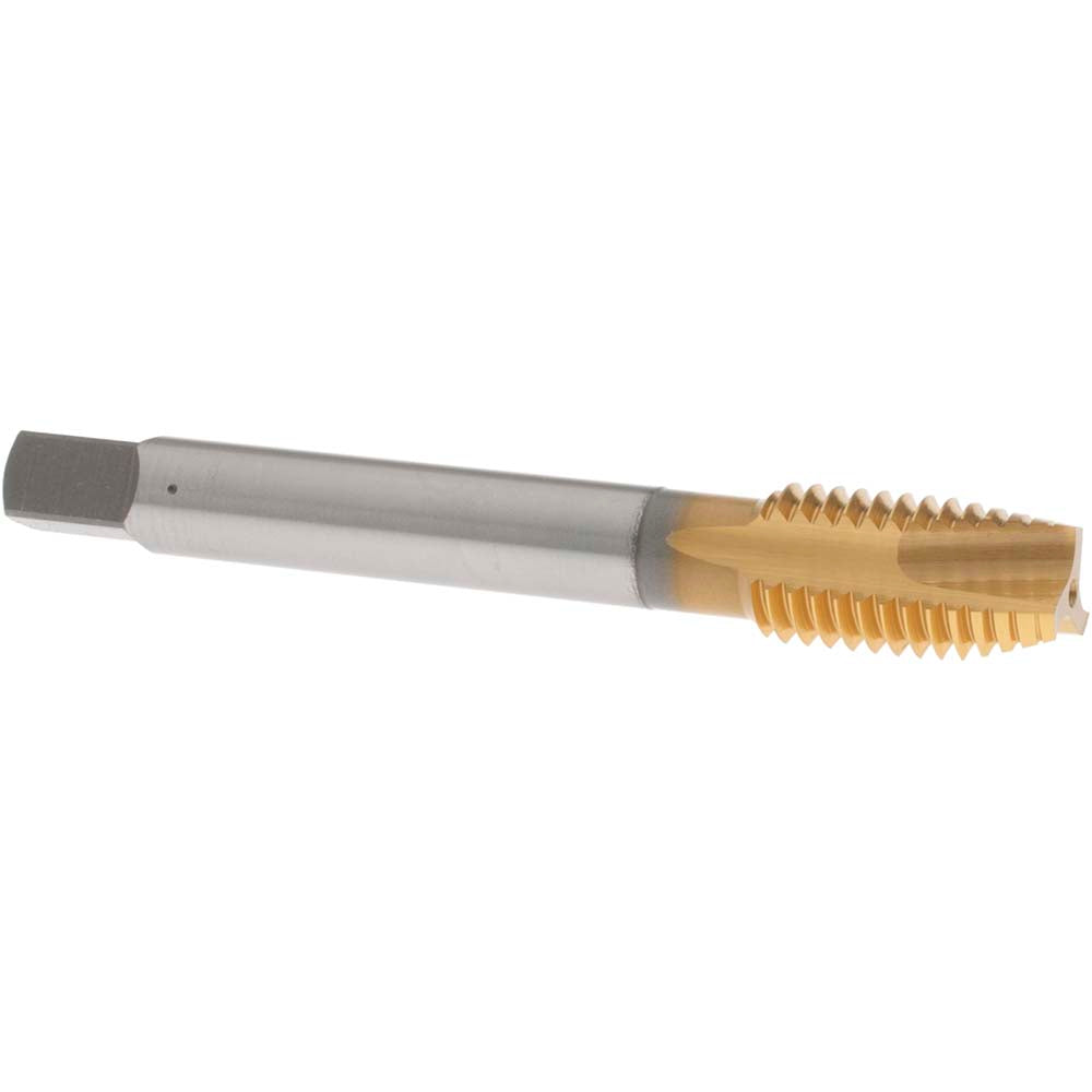 OSG 1751905 Spiral Point Tap: M12x1.75 Metric Coarse, 3 Flutes, Plug, 6H Class of Fit, Vanadium High Speed Steel, TiN Coated