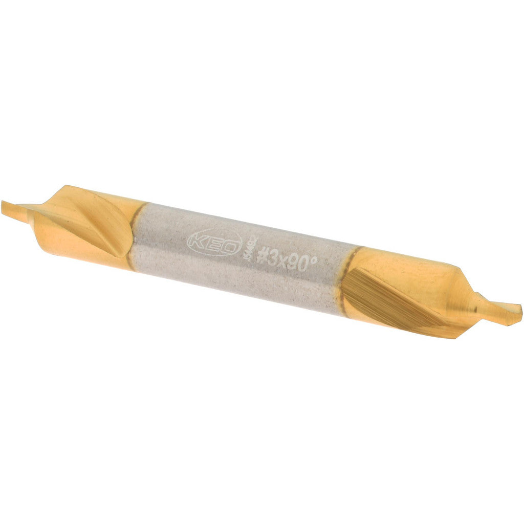 Keo 906-000-104 Combination Drill & Countersink: #3, 1/4" Body Dia, 118 deg, High-Speed Steel