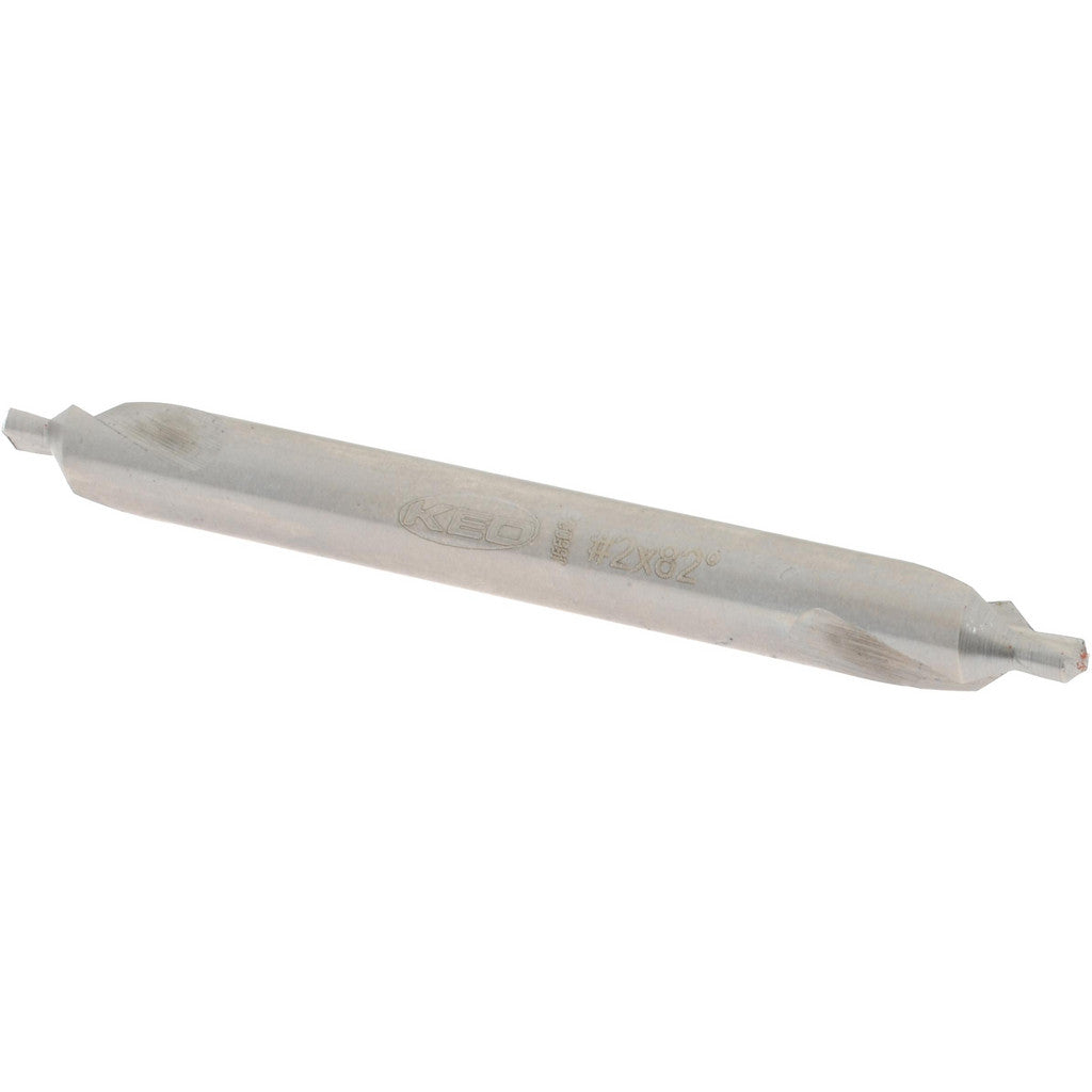 Keo 906-000-086 Combination Drill & Countersink: #2, 3/16" Body Dia, 118 deg, High-Speed Steel