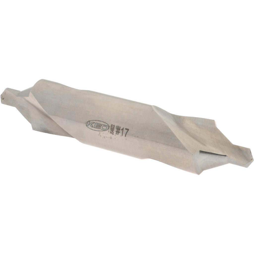 Keo 906-000-256 Combination Drill & Countersink: #17, 5/8" Body Dia, 118 deg, High-Speed Steel